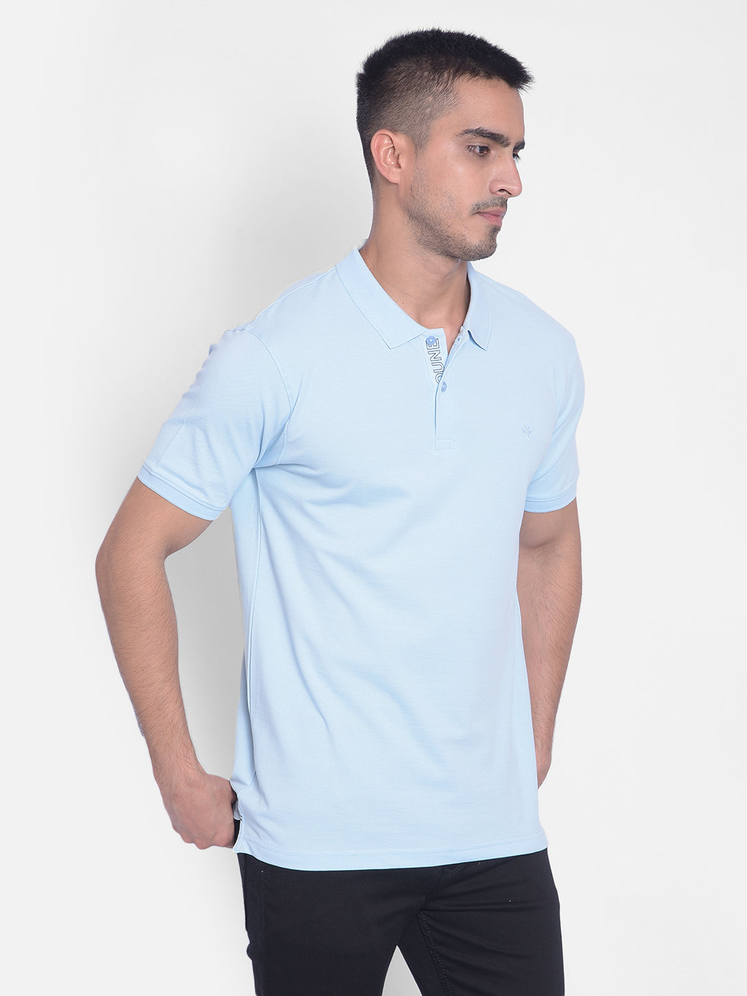 Blue Polo T-Shirt-Men T-Shirts-Crimsoune Club