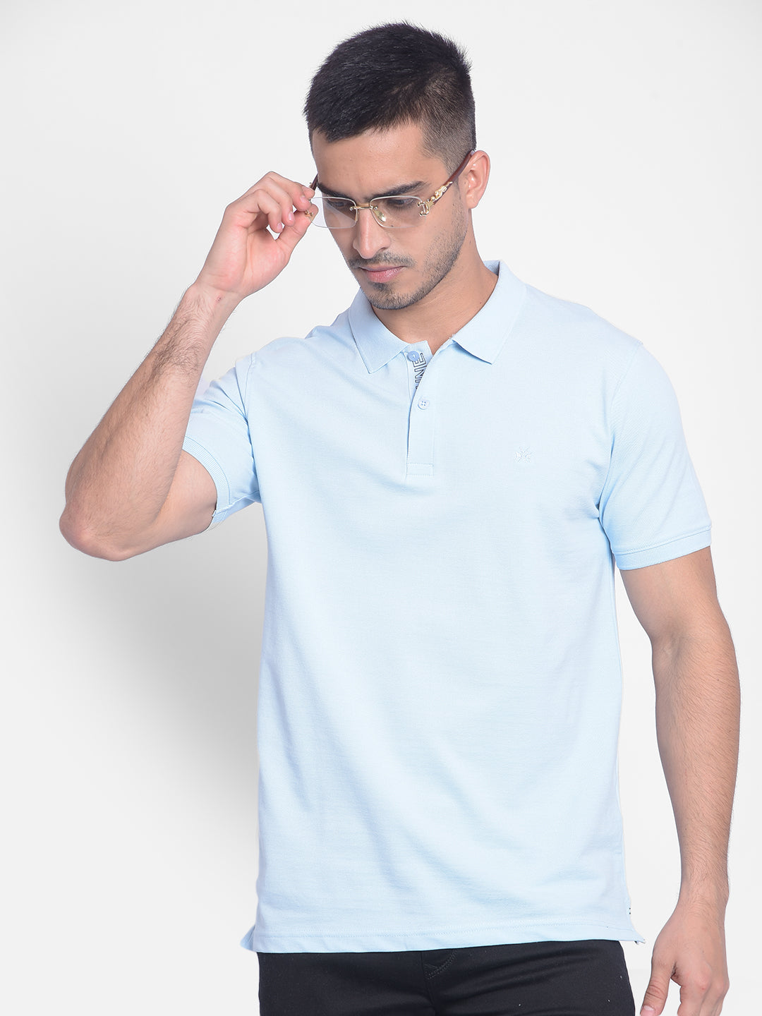 Blue Polo T-Shirt-Men T-Shirts-Crimsoune Club