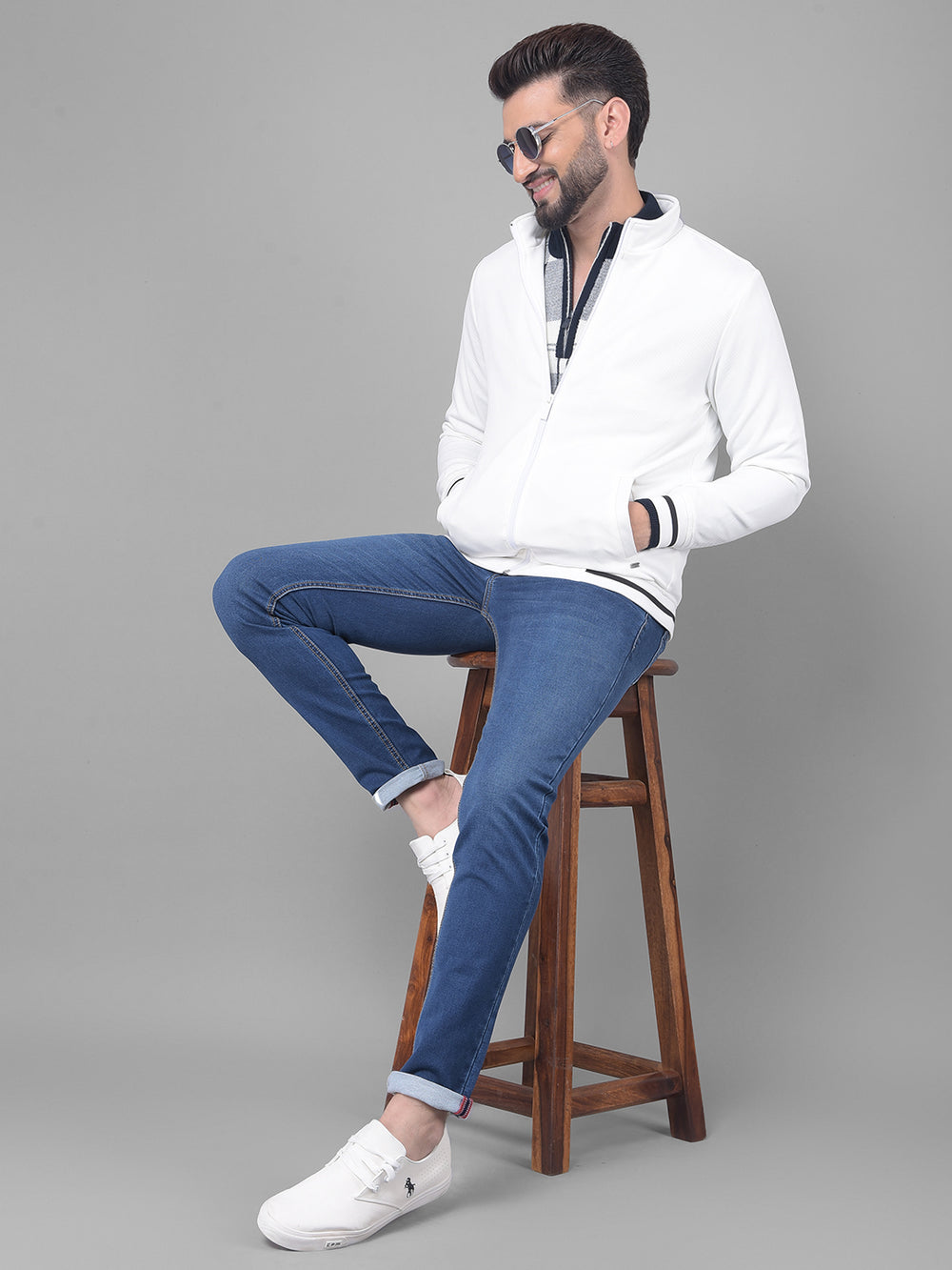 White Bomber Jacket-Men Jackets-Crimsoune Club