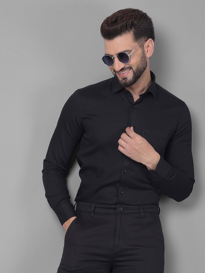 Black Shirt-Men Shirts-Crimsoune Club