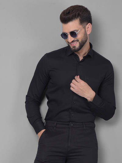 Black Shirt-Men Shirts-Crimsoune Club
