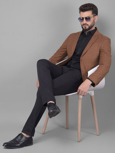 Brown Blazer-Men Blazers-Crimsoune Club