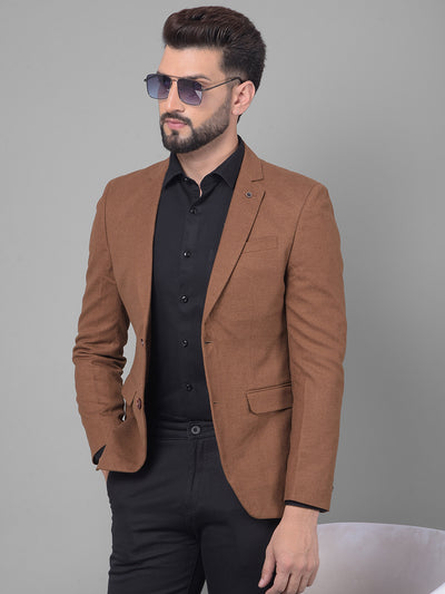 Brown Blazer-Men Blazers-Crimsoune Club