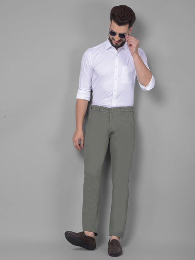 Olive Trousers-Men Trousers-Crimsoune Club