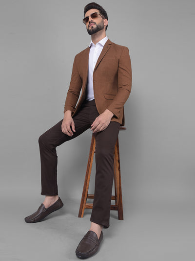 Brown Blazer-Men Blazers-Crimsoune Club