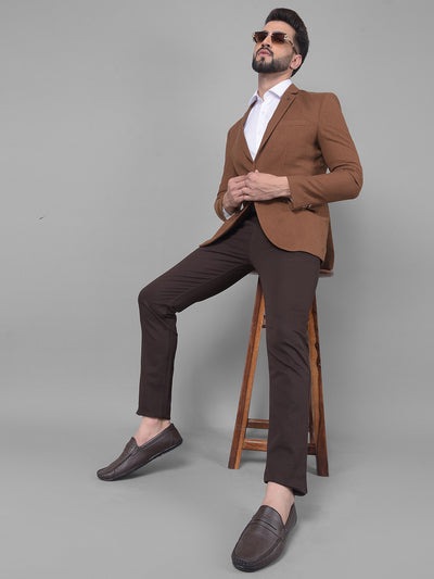 Brown Blazer-Men Blazers-Crimsoune Club