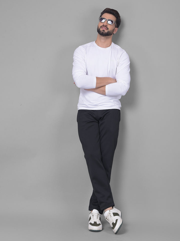 Black Track Pants-Men Trackpants-Crimsoune Club