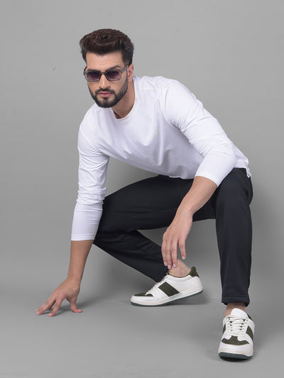 Black Track Pants-Men Trackpants-Crimsoune Club