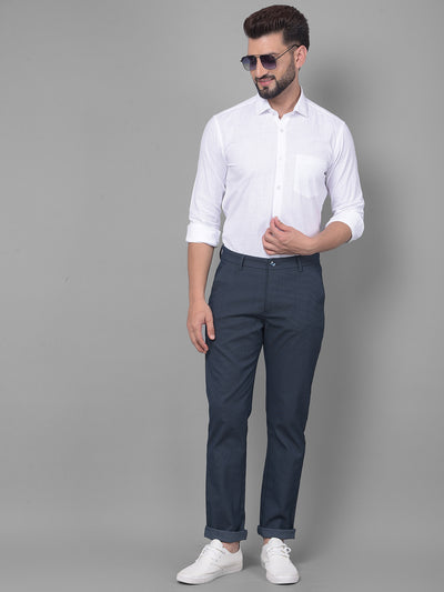 Navy Blue Trousers-Men Trousers-Crimsoune Club