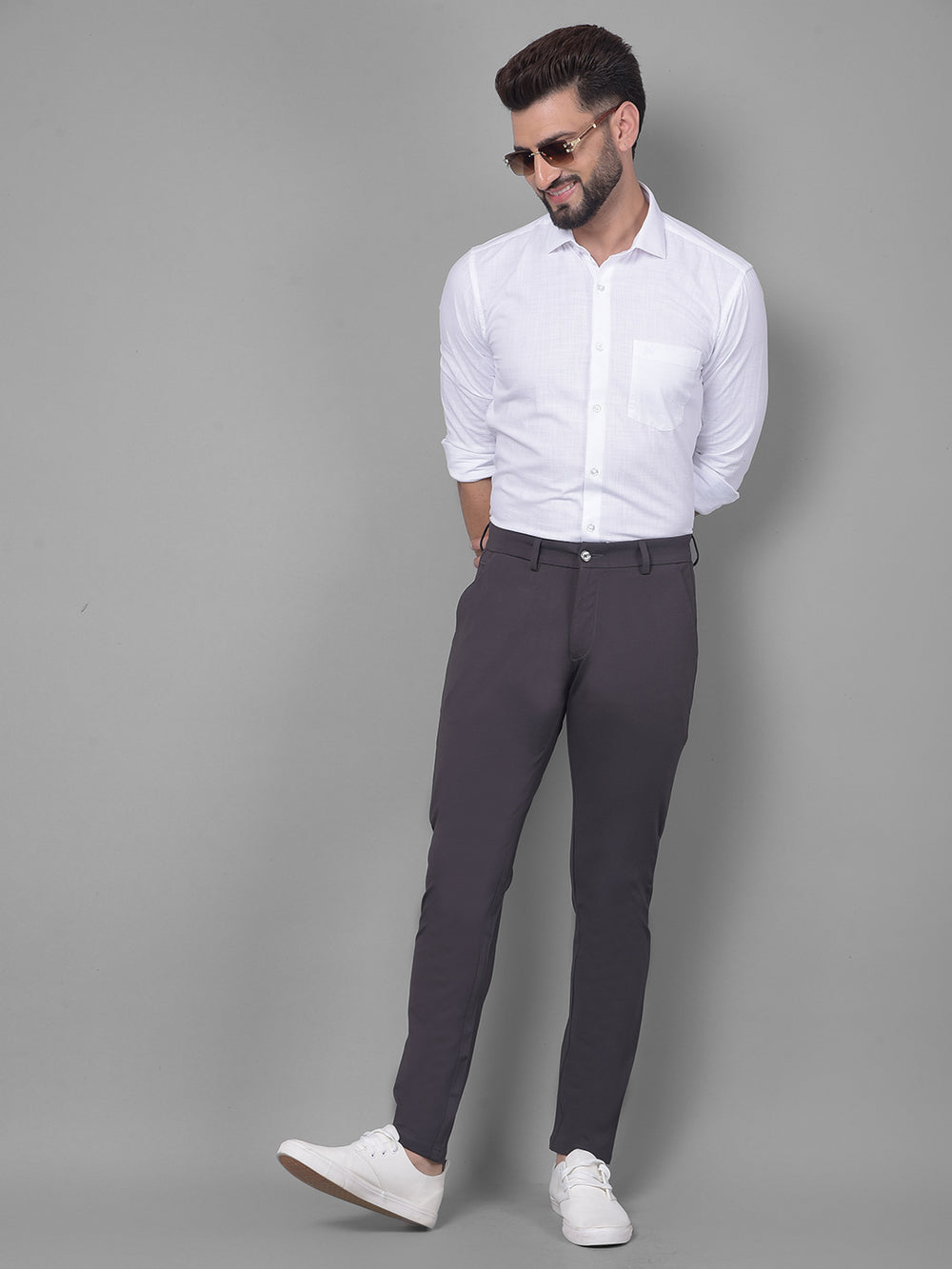 Grey Trousers-Men Trousers-Crimsoune Club