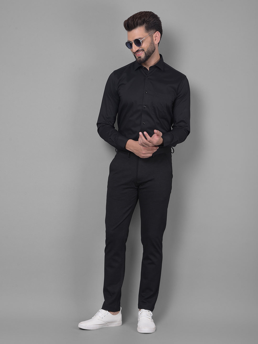 Black Trousers-Men Trousers-Crimsoune Club