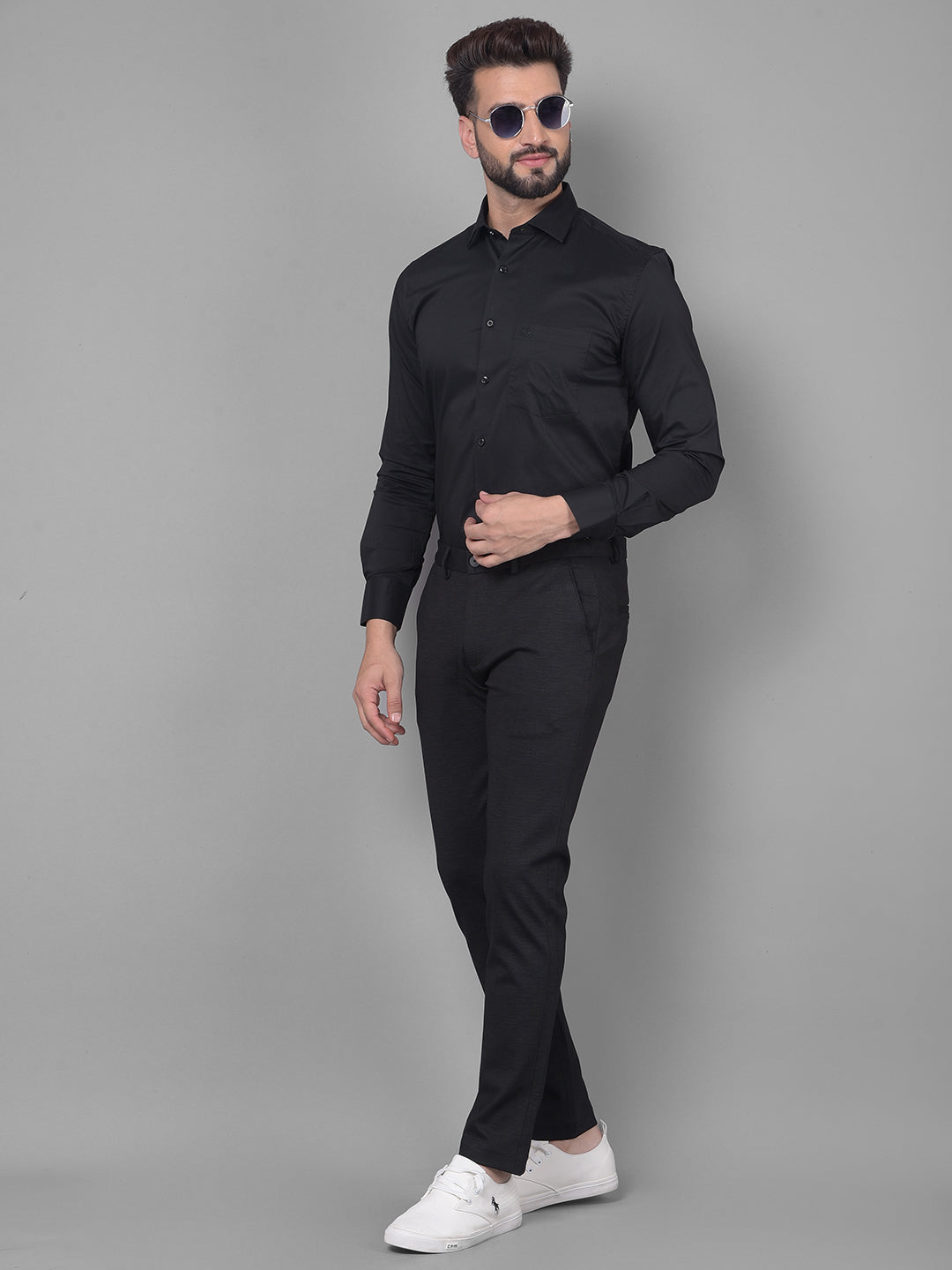 Black Trousers-Men Trousers-Crimsoune Club