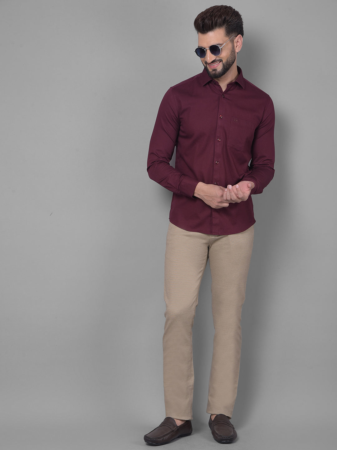 Maroon Shirt-Men Shirts-Crimsoune Club