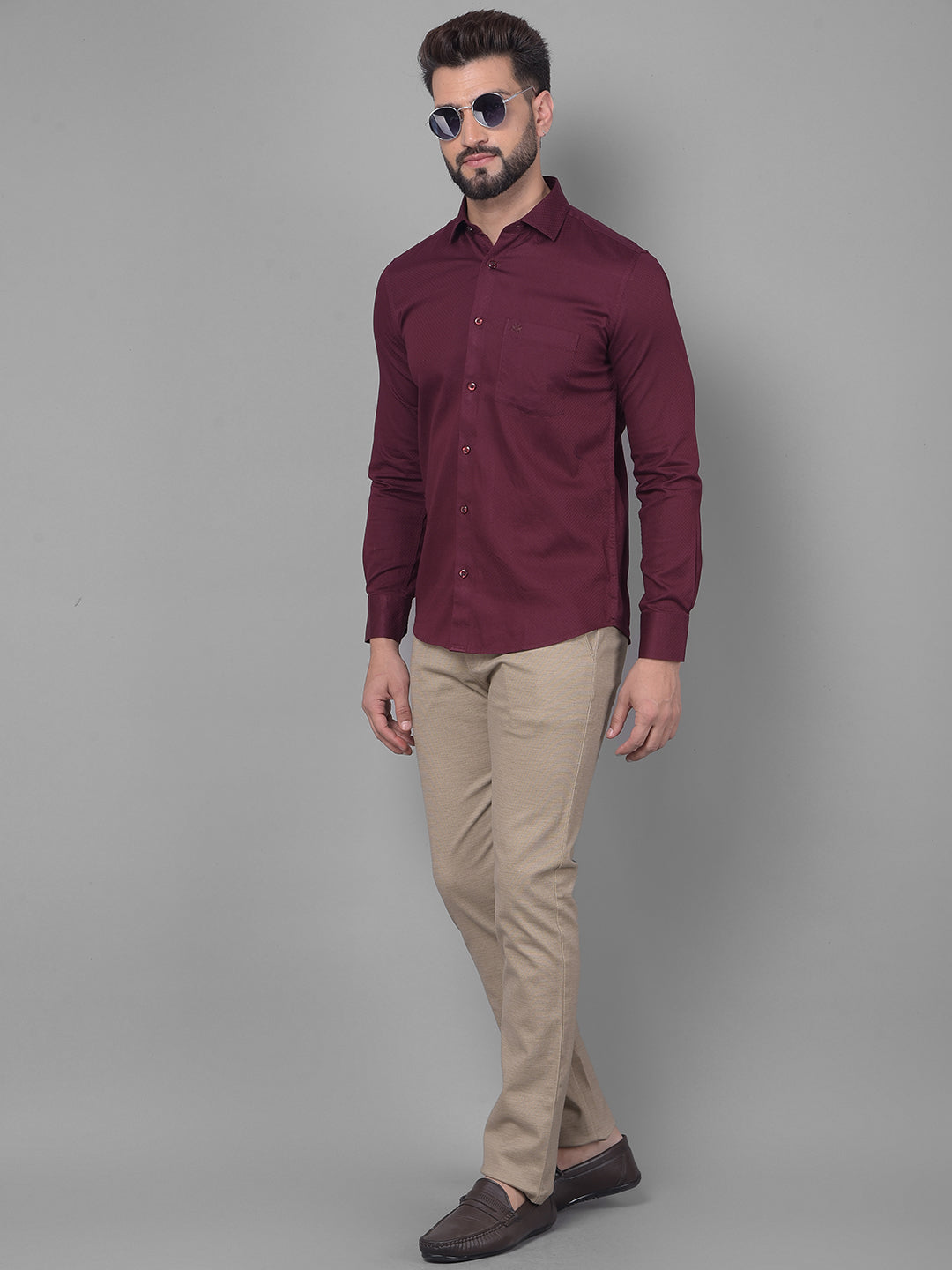 Maroon Shirt-Men Shirts-Crimsoune Club