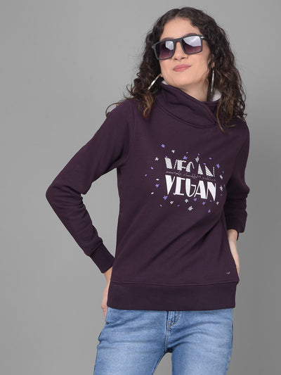 Wine Printed Sweatshirt-Women Sweatshirts-Crimsoune Club