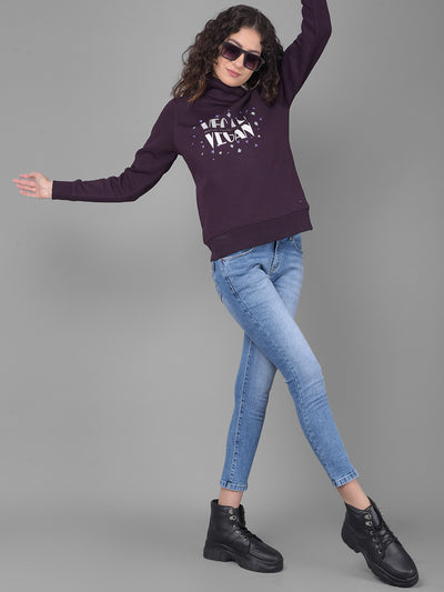 Wine Printed Sweatshirt-Women Sweatshirts-Crimsoune Club