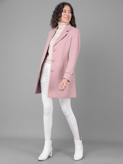 Pink Overcoat-Women Coats-Crimsoune Club