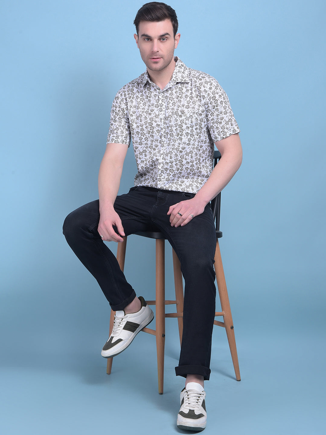 Dark Grey Stretchable Jeans-Men Jeans-Crimsoune Club