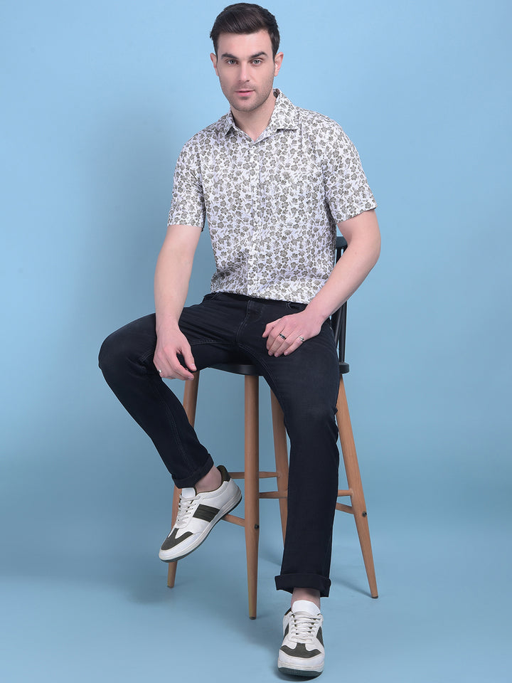 Dark Grey Stretchable Jeans-Men Jeans-Crimsoune Club