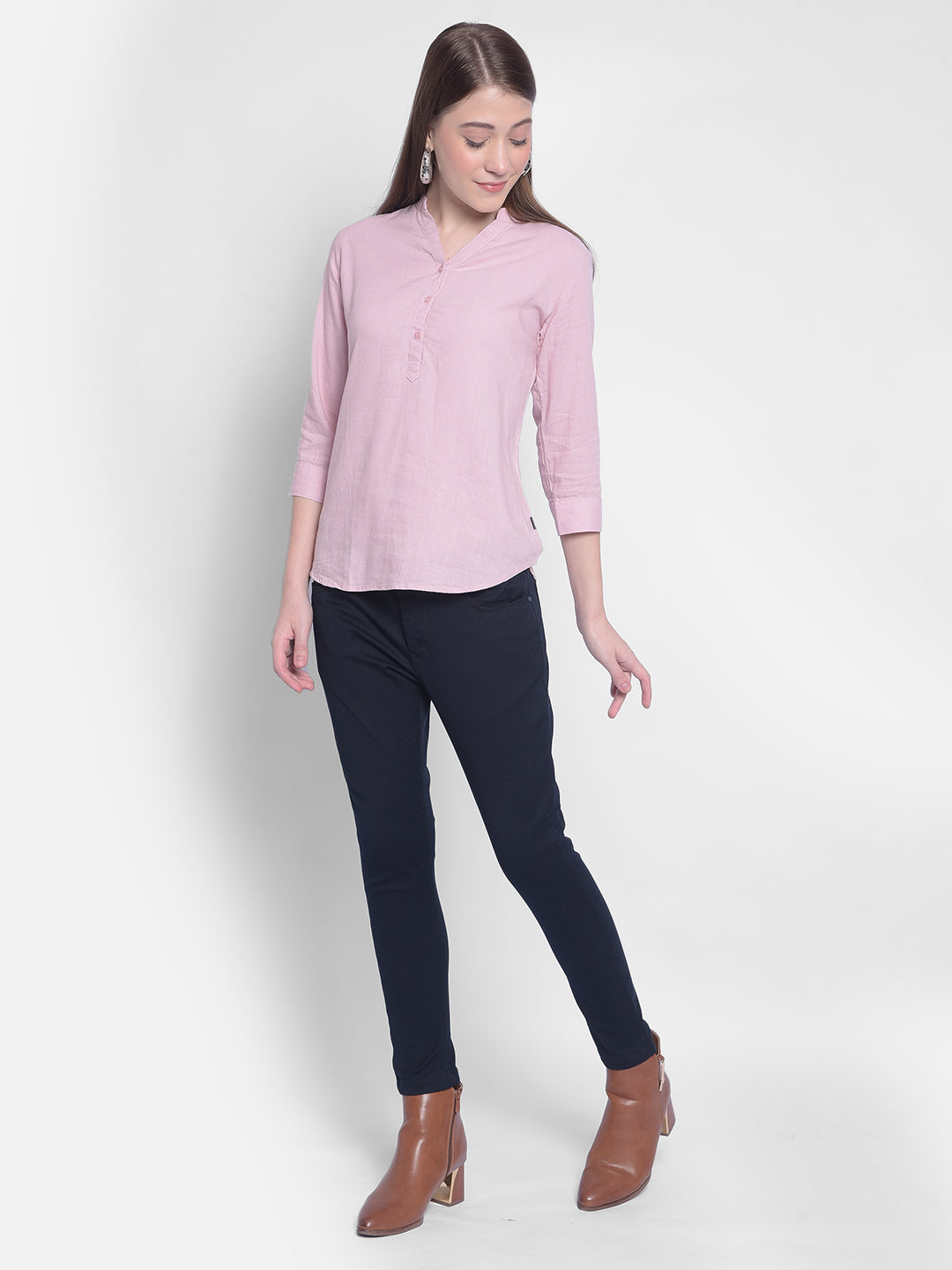 Pink Top-Women Tops-Crimsoune Club