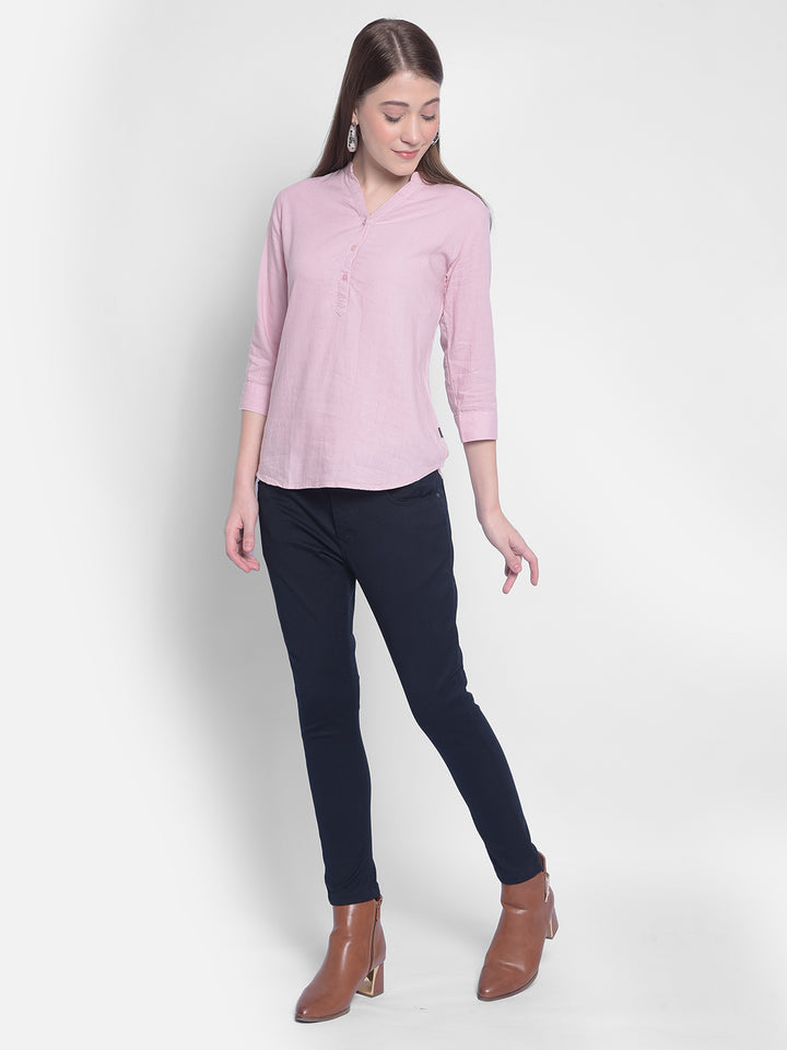 Pink Top-Women Tops-Crimsoune Club