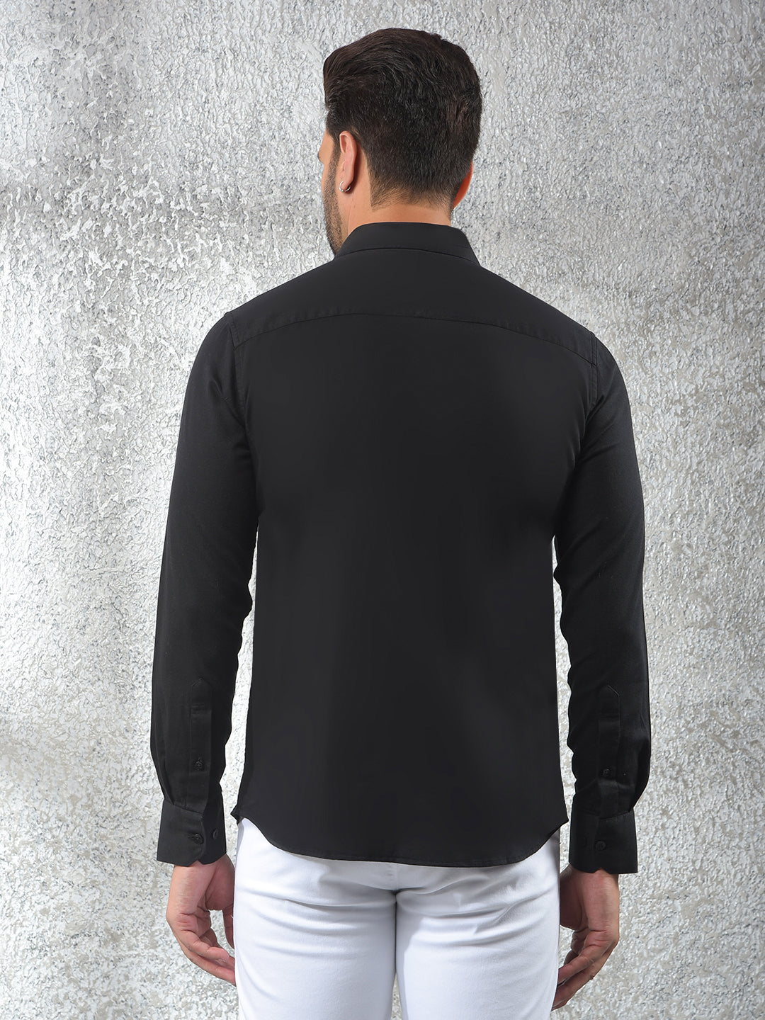 Sharp Fit Black Shirt