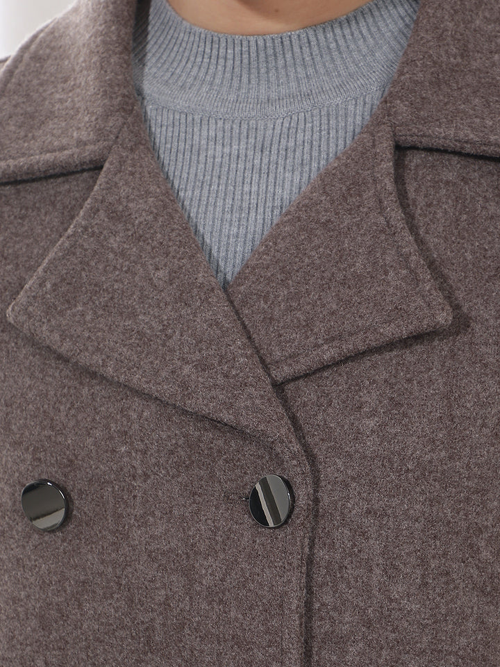 Brown Double Breasted Coat
