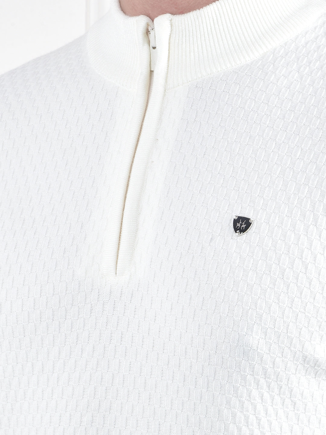 Off White Jacquard Sweater