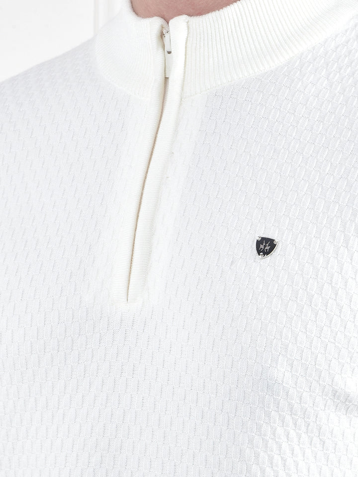 Off White Jacquard Sweater