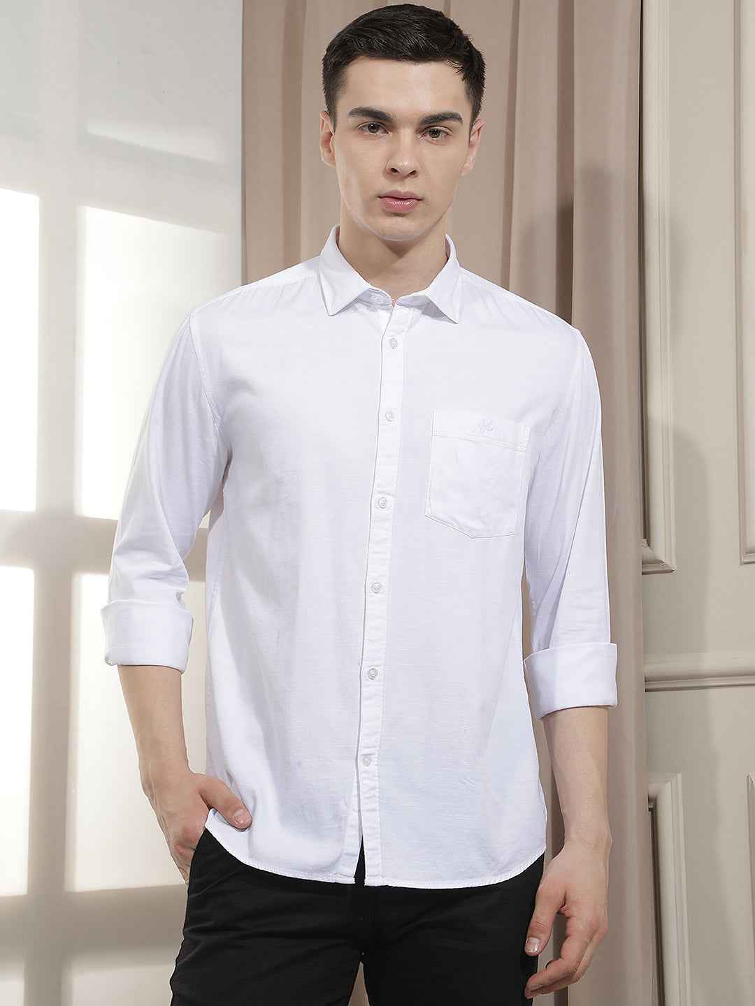 Modern White Everyday Smart Shirt