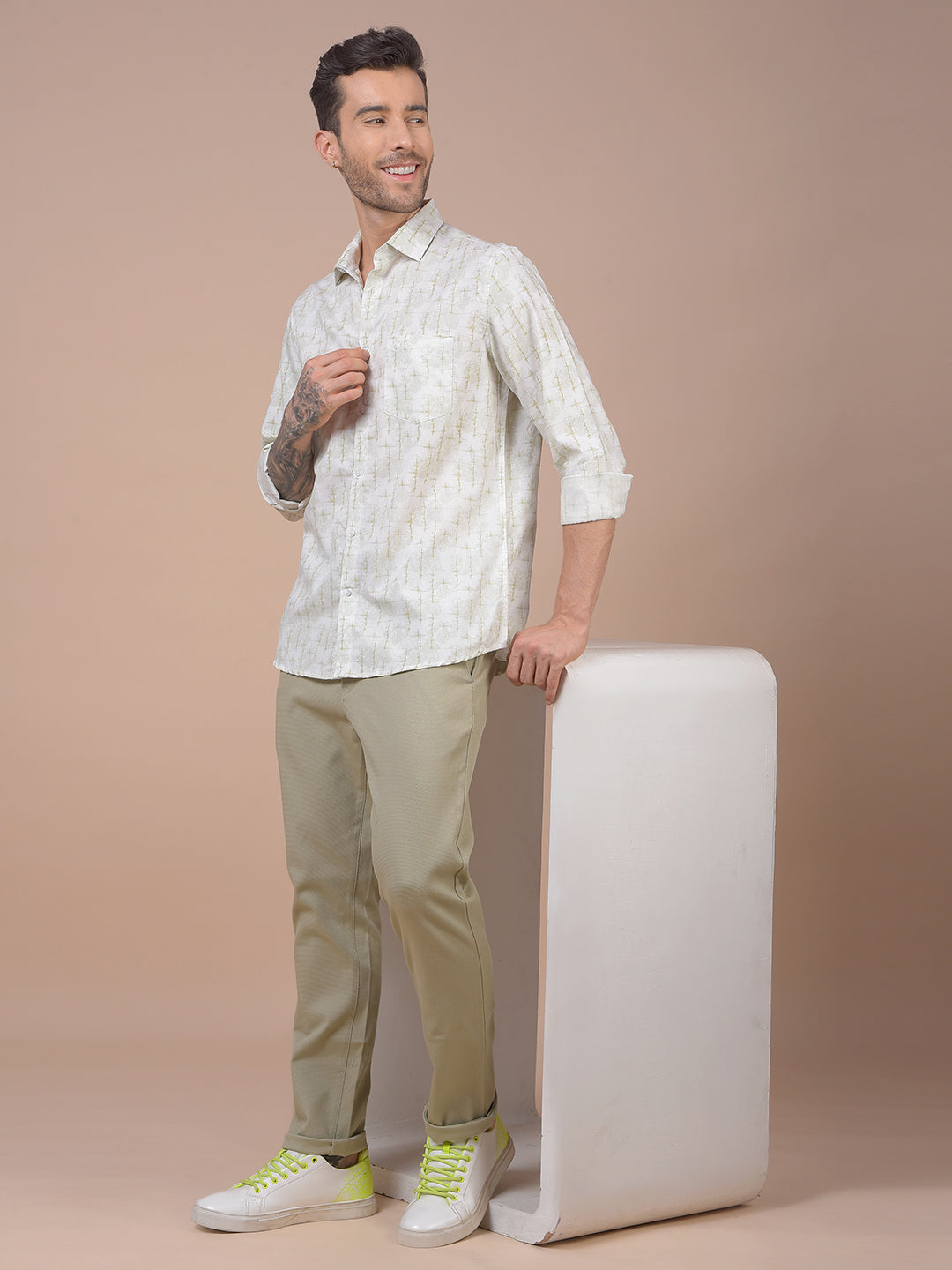 Green Printed Shirt