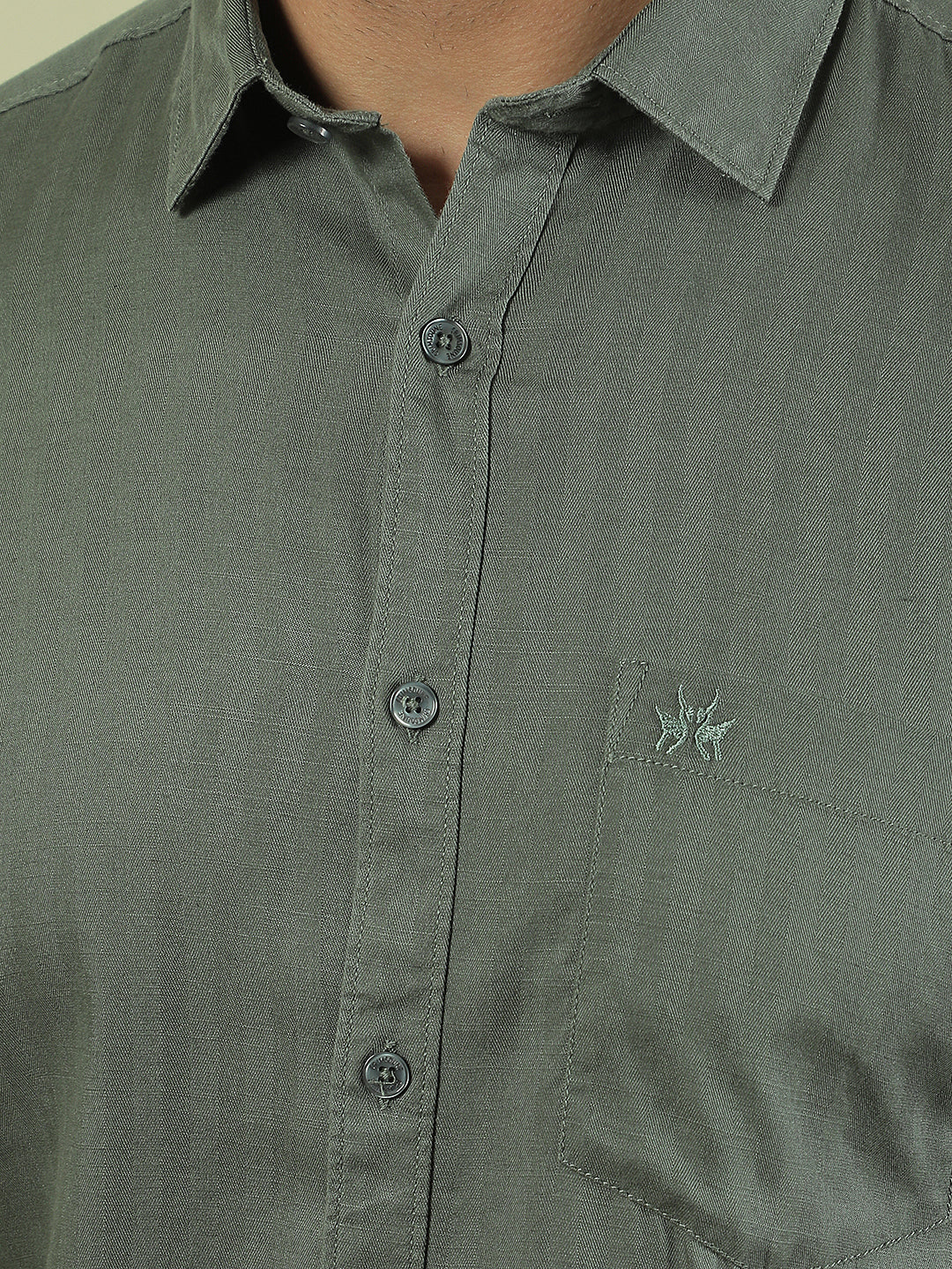 Green Vertical Stripes Shirt