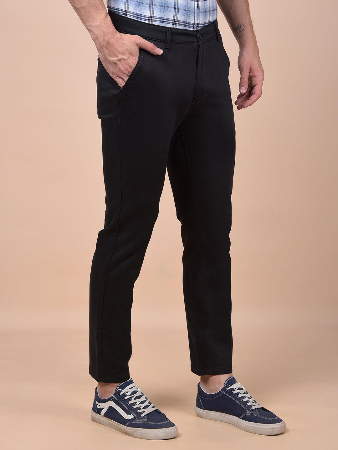 Tailored Trim Black Trousers