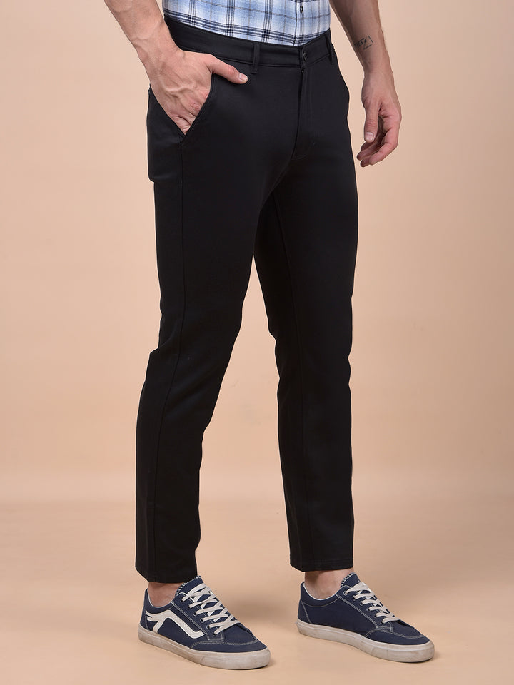 Tailored Trim Black Trousers