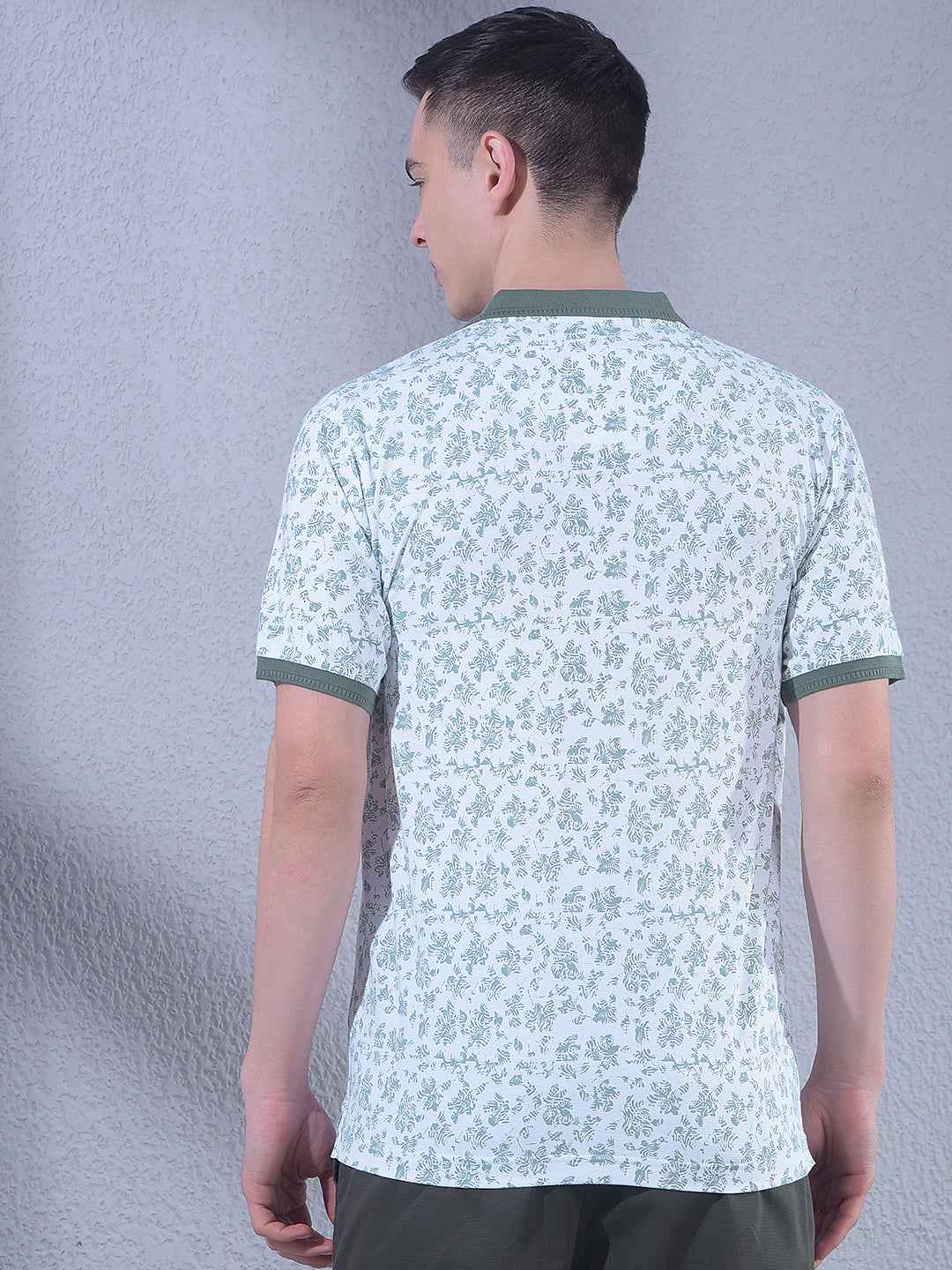 Green Floral Print T-Shirt