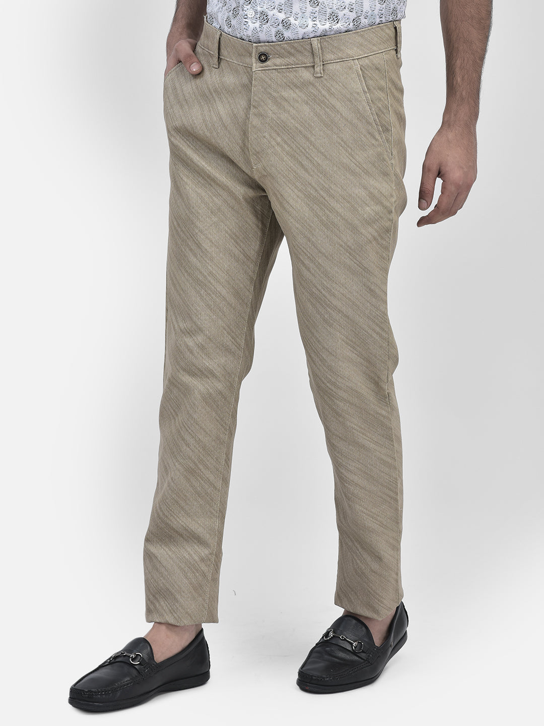 Khaki Printed Trousers