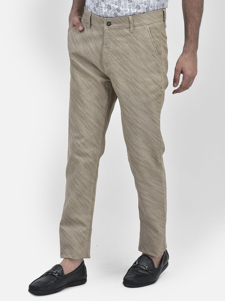 Khaki Printed Trousers