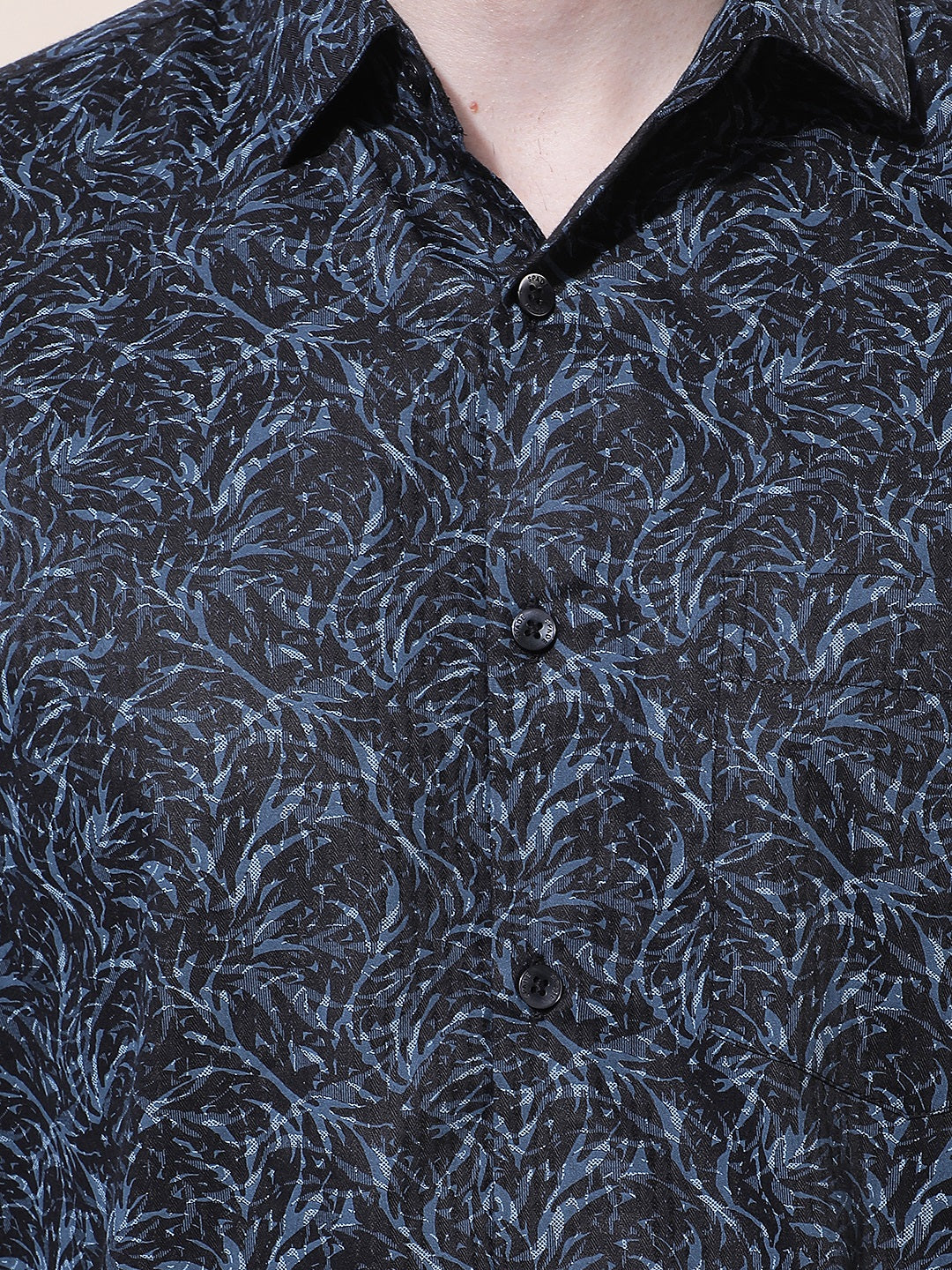Blue Floral Print Shirt