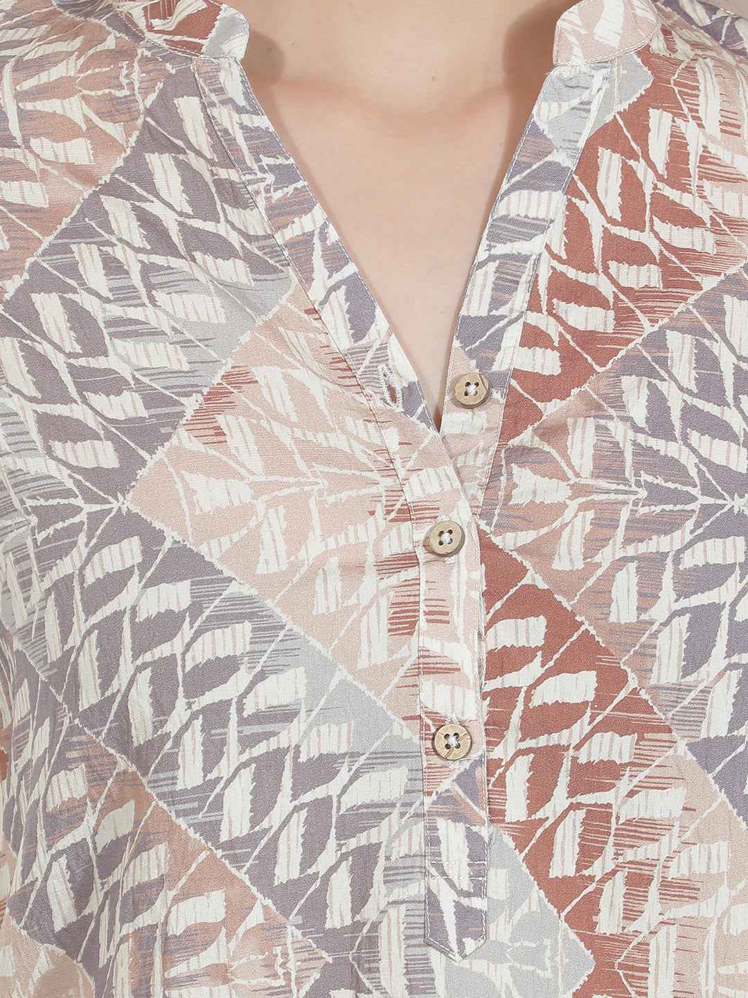 Multi Color Abstract Printed Top