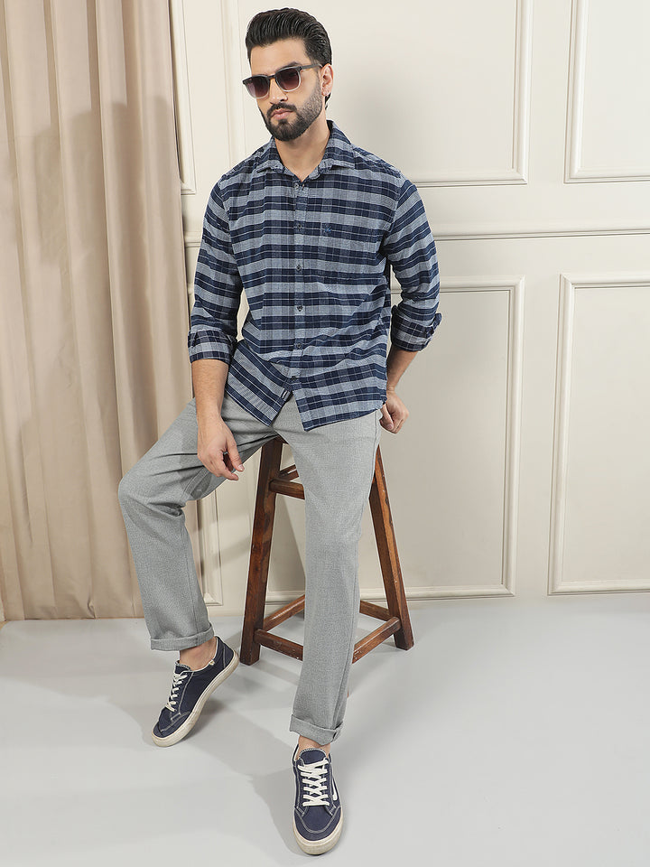 Signature Smoke Grey Dobby Trousers