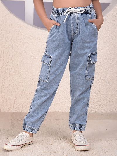 Classic Blue Cargo Joggers