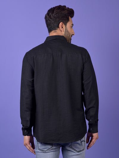 Black Textured Shirt