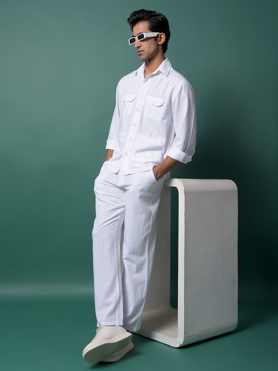 White Linen Trousers