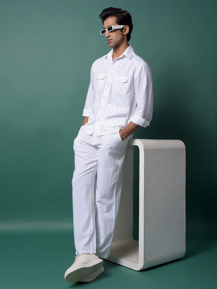 White Linen Trousers