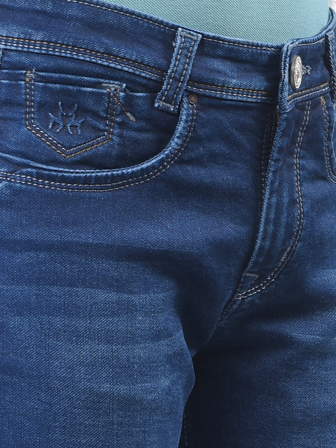 Stylish Dark Slim Fit Blue Jeans