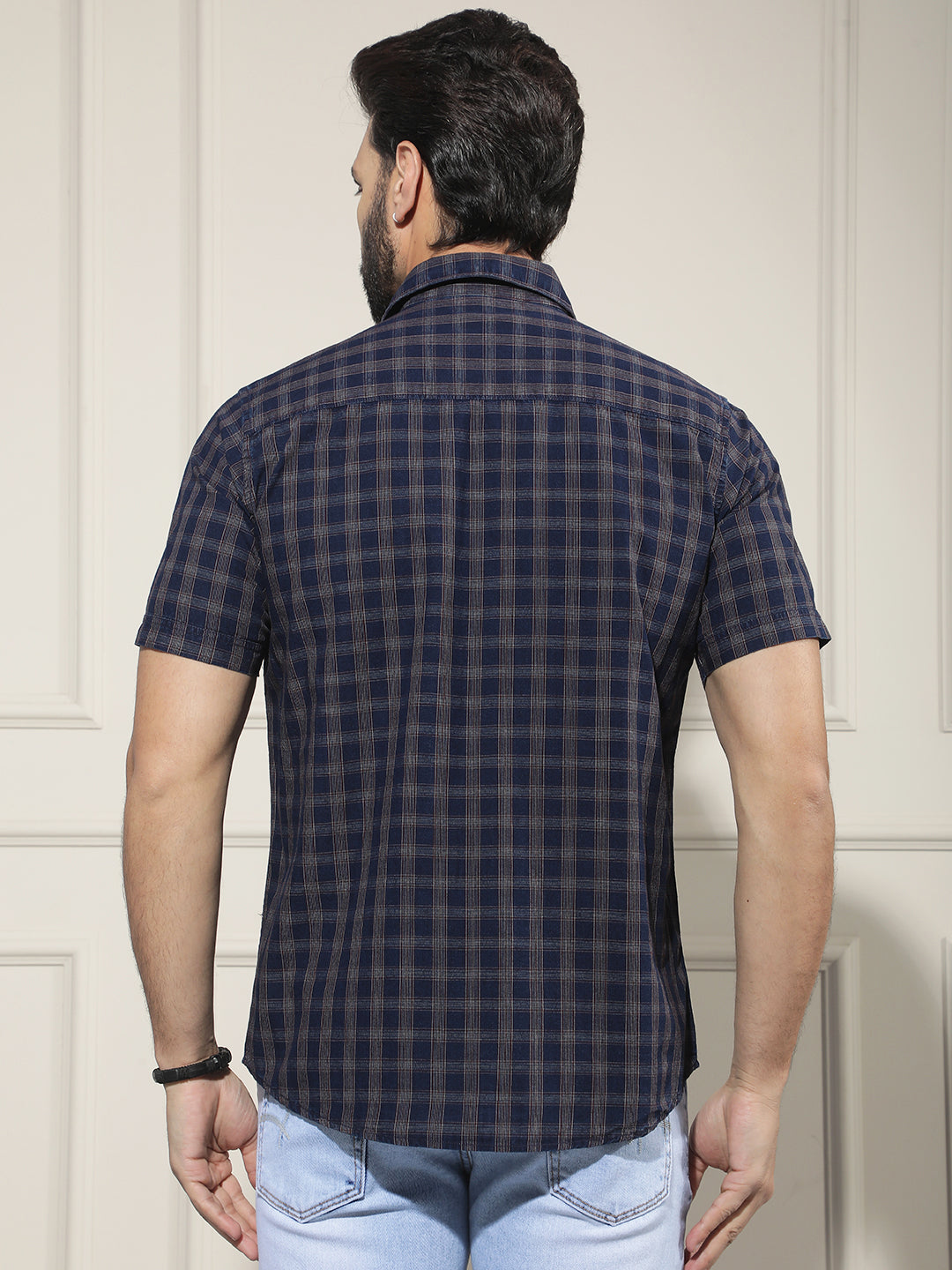 Maroon Checked 100% Cotton Shirt