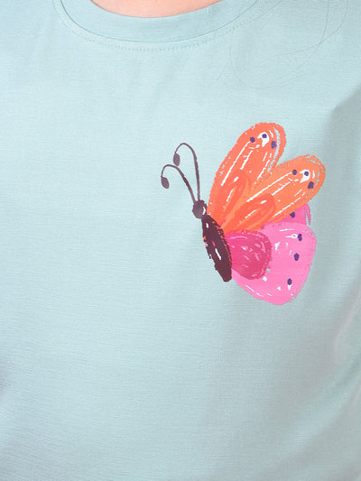 Green Graphic Print T-Shirt