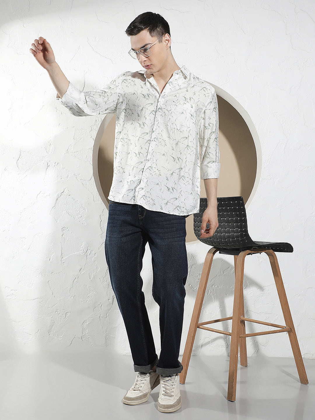 Green Floral Print Shirt
