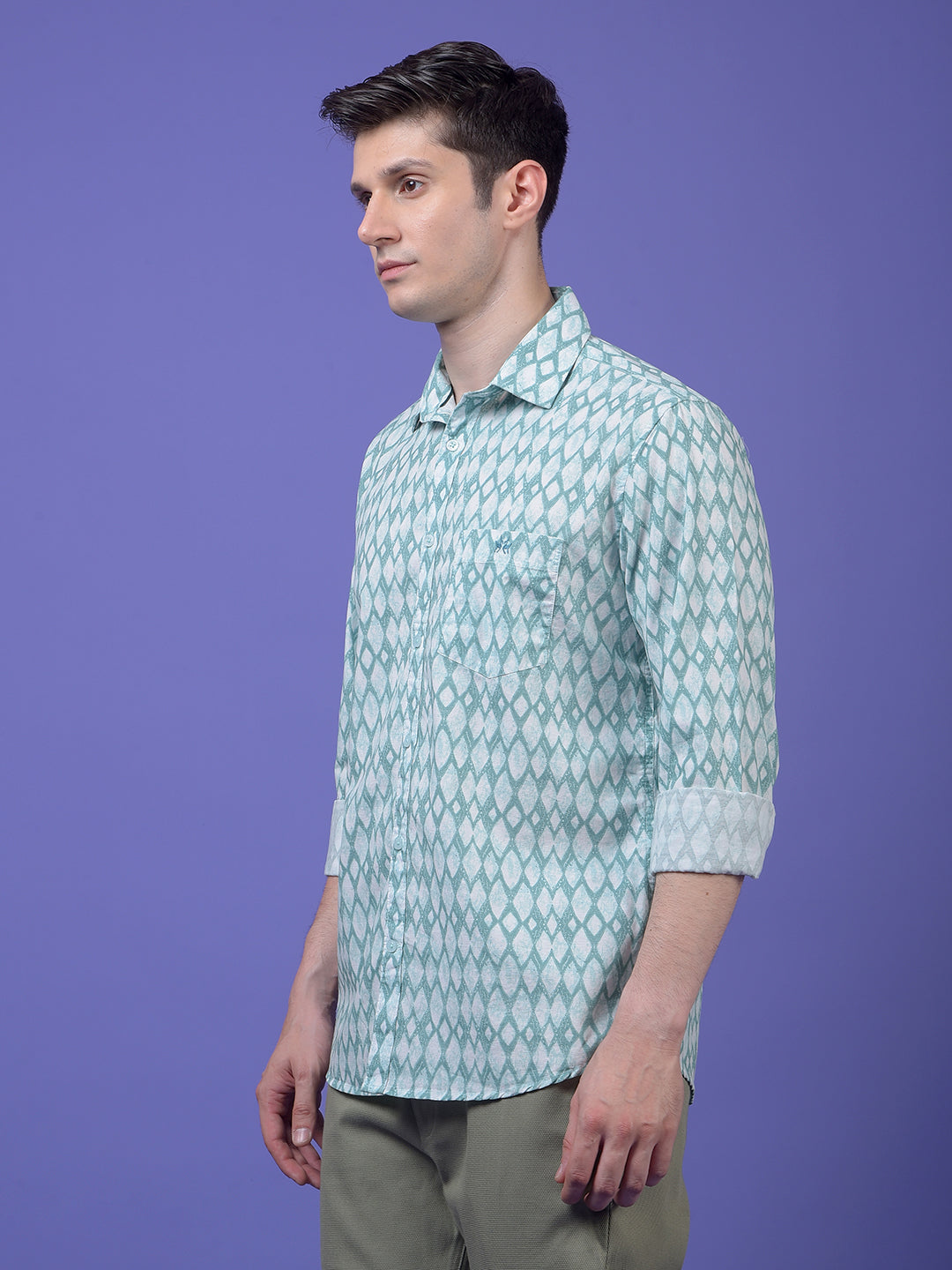 Green Printed Shirt