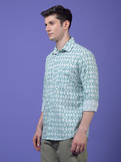 Green Printed Shirt